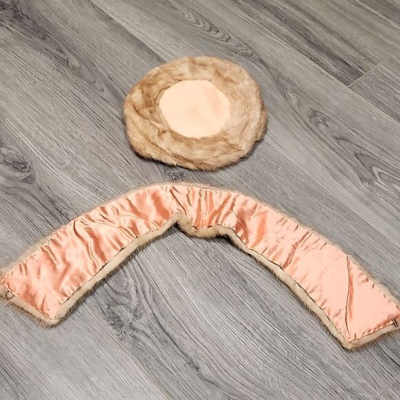 GUC Mink Fur Hat & Collar Vintage Set - Picture 10 of 13